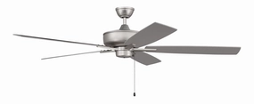 Super Pro 60" Ceiling Fan in Brushed Satin Nickel adjustable indoor fans for better cooling