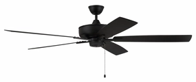 Super Pro 60" Ceiling Fan in Flat Black Ceiling fan with adjustable speed settings