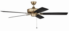 Super Pro 60" Ceiling Fan in Satin Brass Ceiling fan with adjustable speed settings