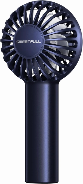 SWEETFULL Mini Portable Fan Powerful Handheld Fan Rechargeable,3 Speeds Personal Small Hand Fan for Travel Makeup Eyelash Fan for Stylish Kids Girls Women USB Cute Design Blue Mini handheld fan for personal cooling