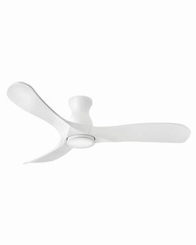 Swell Flush Illuminated 56" LED Smart Fan Matte White ifan smart fans for connected homes