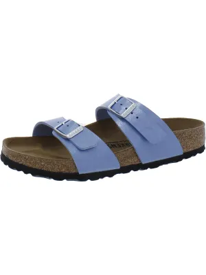 Sydney BS Womens Leather Footbed Slide Sandals