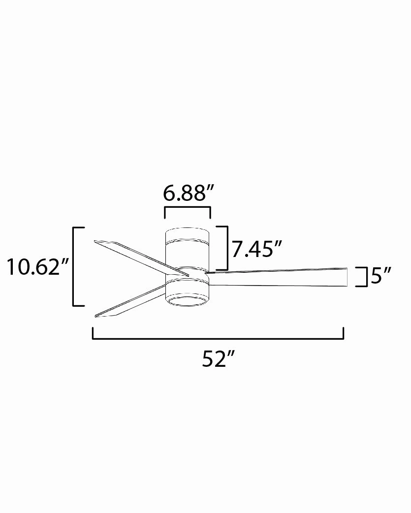 Tanker 52"Ceiling Fan Black