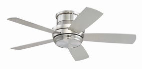 Tempo Hugger 44" 44"Ceiling Fan Brushed Polished Nickel space-saving huggers with modern style