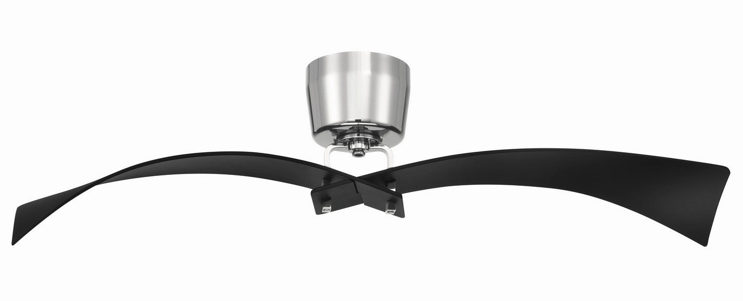 Tern 52"Ceiling Fan Flat Black / Polished Nickel ifan smart fans for connected homes