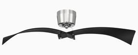 Tern 52"Ceiling Fan Flat Black / Polished Nickel ifan smart fans for connected homes