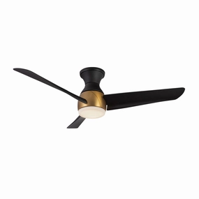 Thalia 54"Hugger Fan Brushed Gold/Matte Black ifan smart fans for connected homes