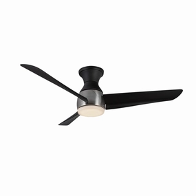 Thalia 54"Hugger Fan Brushed Nickel/Matte Black ifan smart fans for connected homes