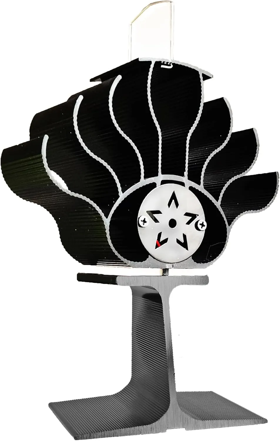 Thermal furnace fan, 5-blade wood burning fireplace fan, wood burner safety household fireplace fan, suitable for wood/fireplace, environmentally friendly and efficient fireplace fan Fan with safety blade design