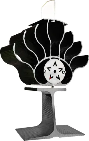 Thermal furnace fan, 5-blade wood burning fireplace fan, wood burner safety household fireplace fan, suitable for wood/fireplace, environmentally friendly and efficient fireplace fan Fan with safety blade design