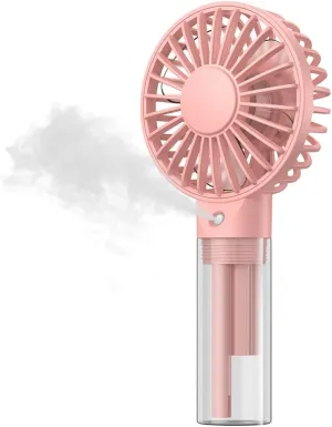 TOPK Portable Misting Fan - Rechargeable Handheld Personal Spray Water Mist Fan 32ml Water Tank Mini Cooling Hand Fans for Travel, Outdoors, Makeup, Camping, Home, and Office Use Mini handheld fan for personal cooling