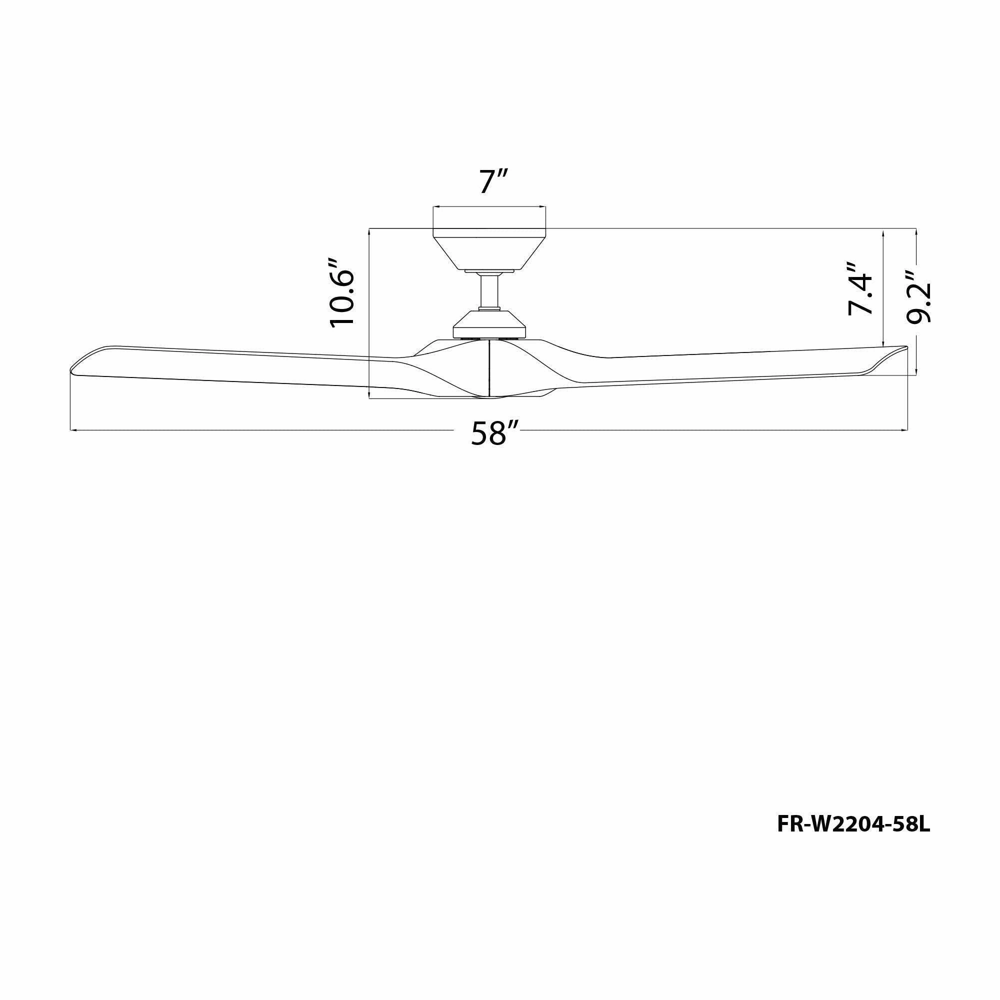 Torque Indoor/Outdoor 3-Blade 58" Smart Ceiling Fan with Remote Control