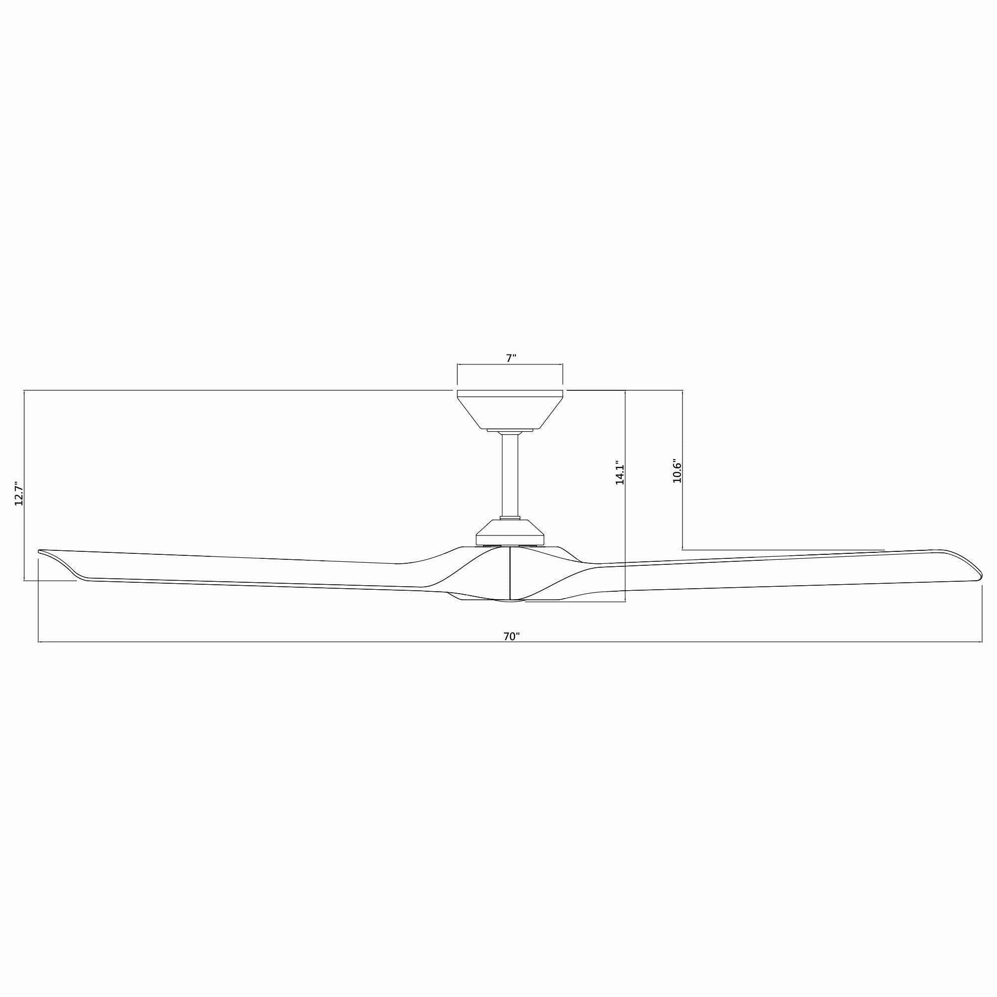 Torque Indoor/Outdoor 3-Blade 70" Smart Ceiling Fan with Remote Control
