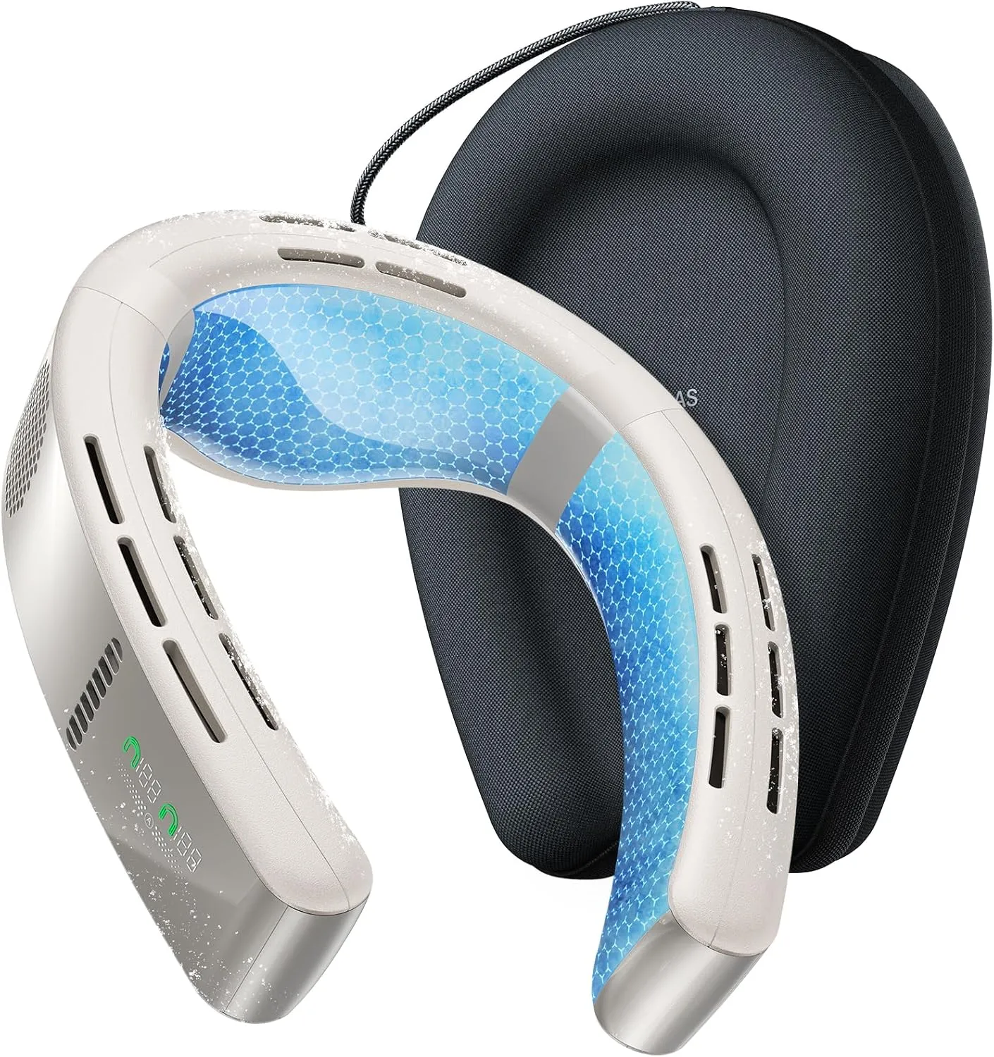 TORRAS 2025 Top Al Neck Fan Air Conditioner Coolify Cyber, Portable Personal Neck Fans that Blow Cold AirNo.1 Dual-Coolest Wind & 720 Immersive CoolingRechargeable for Outdoor/Indoor. Gift for Dad Battery-powered portable fan