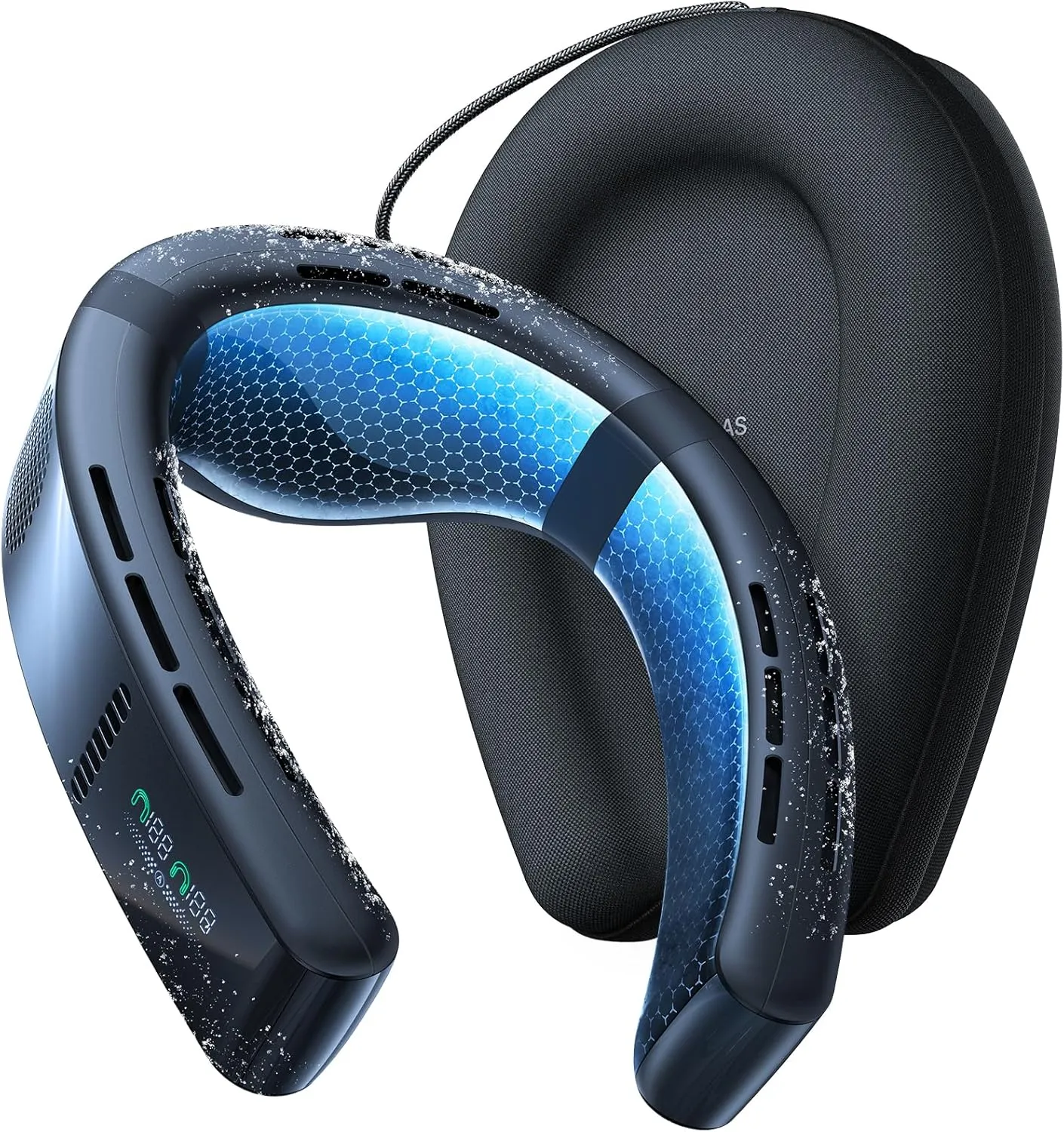 TORRAS 2025 Top Al Neck Fan Air Conditioner Coolify Cyber, Portable Personal Neck Fans that Blow Cold AirNo.1 Dual-Coolest Wind & 720 Immersive CoolingRechargeable for Outdoor/Indoor. Gifts for Dad Neck fan for hands-free comfort