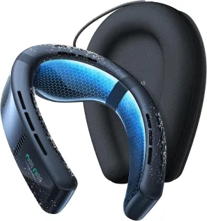 TORRAS 2025 Top Al Neck Fan Air Conditioner Coolify Cyber, Portable Personal Neck Fans that Blow Cold AirNo.1 Dual-Coolest Wind & 720 Immersive CoolingRechargeable for Outdoor/Indoor. Gifts for Dad Neck fan for hands-free comfort