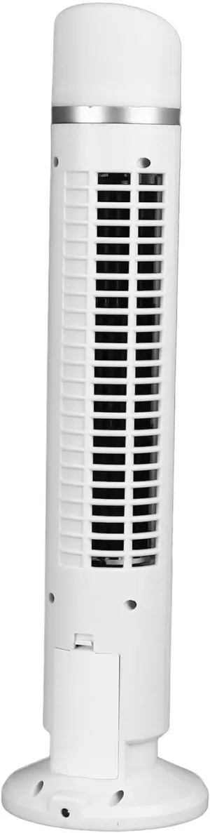 Tower Fan for Bedroom, Portable USB Bladeless Fan 90 Degree Oscillating Fans Desk Fan with Light, Quiet Cooling Fan for Indoor Home Bedroom Office Room (White) Rear-mounted fan for childrens safety
