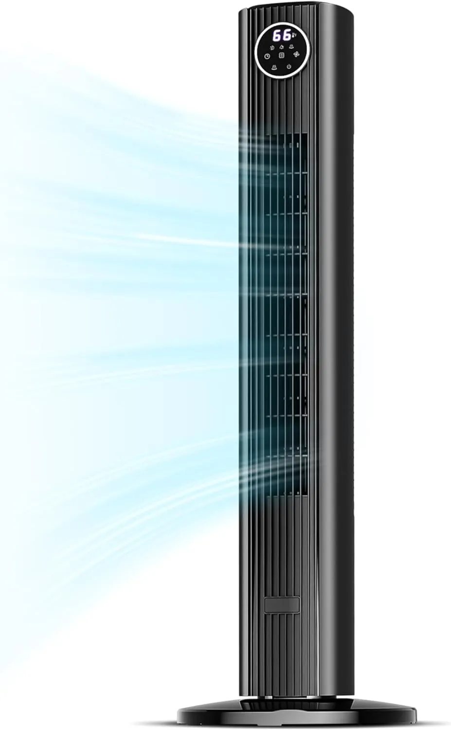 Tower Fan for Bedroom, Standing Bladeless Fan that Blows Cold Air for Home, 85 Oscillating Quiet Cooling Floor Fans with Remote, 12H Timer, 23ft/s Velocity, 3 Speeds, 4 Modes, 36 inch (Black) Tower bladeless fan for modern homes