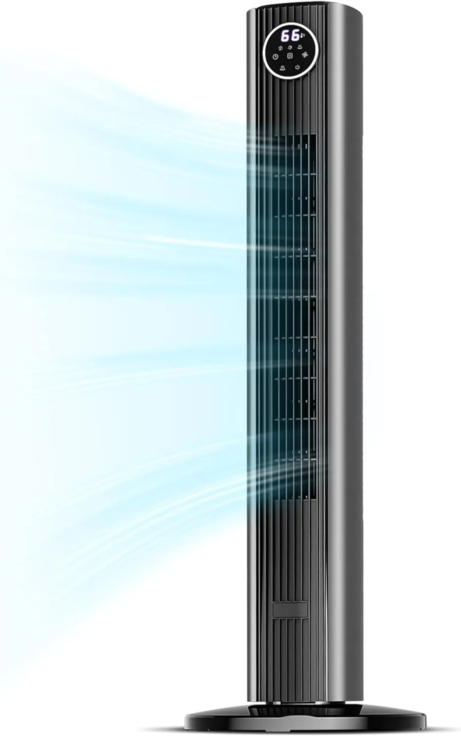 Tower Fan for Bedroom, Standing Bladeless Fan that Blows Cold Air for Home, 85 Oscillating Quiet Cooling Floor Fans with Remote, 12H Timer, 23ft/s Velocity, 3 Speeds, 4 Modes, 36 inch (Grey) Tower bladeless fan for modern homes