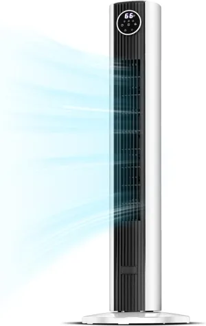 Tower Fan for Bedroom, Standing Bladeless Fan that Blows Cold Air for Home, 85 Oscillating Quiet Cooling Floor Fans with Remote, 12H Timer, 23ft/s Velocity, 3 Speeds, 4 Modes, 36 inch (Secondary) Tower bladeless fan for modern homes
