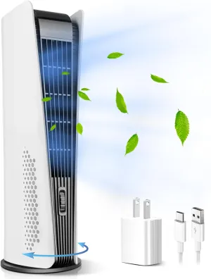 Tower Fan for Bedroom,Oscillating fan for bedroom,Quiet Floor Fan,90 Oscillating Bladeless Fan,Portable Fan with 3 Speeds, Timer, LED Display,Rechargeable Desk Fan for Home Office Tower bladeless fan for modern homes