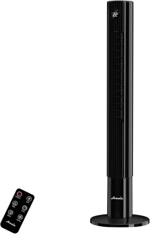 Tower Fans for Bedroom, 85 Oscillating Bladeless Fans, Standing Fans with Touch LED Display, 12H Timer, Remote, 3 Speeds 3 Modes Max 26ft/s, 43" Cooling Quiet Floor Fan for Home Office Tower bladeless fan for modern homes