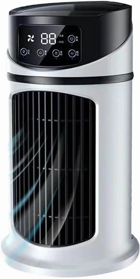 Tower Fan with 5 Speeds, Mists Humidifier, Personal Evaporative Air Cooler, Intelligent LED Display, Desktop Cool Fan, Automatic Timing, Quiet, for Room Office Desk Camping Car Desktop fan with humidification feature