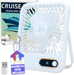 Travel Fan for Sleeping - Up To 16 Hours Battery Life - Small Desk Fan Cruise Ship Approved - Folding & Portable, Plug-In And Battery Powered Octopus-shaped decorative fan