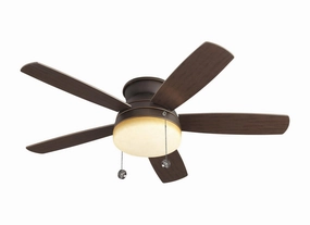Traverse 52" Ceiling Fan Roman Bronze space-saving huggers with modern style