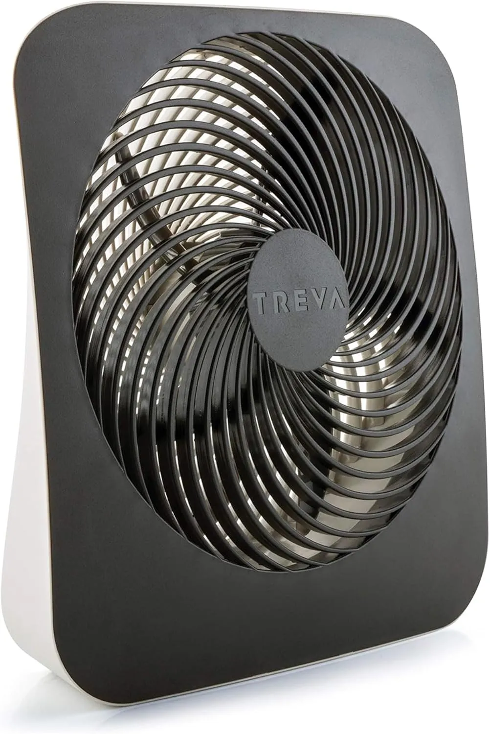 Treva 10-Inch Portable Fan, Powered by Battery and/or AC Adapter - Desk Fan Air Circulating with 2 Cooling Speeds for Personal and Travel Use (Black) (OOS) Battery-powered portable fan