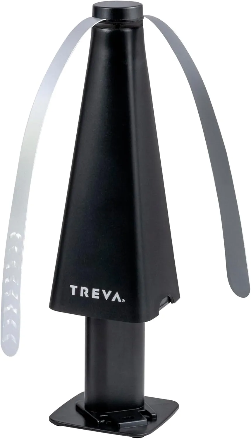 Treva Bug Fan Fly Deterrent with Adjustable Height and Holographic Blades, Telescoping Battery Powered Fly Fan to Clear Bugs, Mosquitoes, and Flies Fan with safety blade design