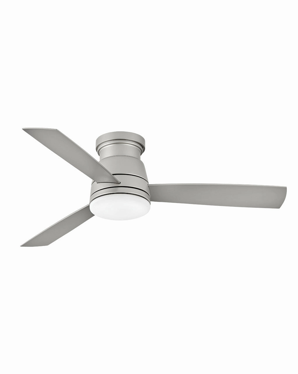 Trey 52"Ceiling Fan Brushed Nickel hugger fans for rooms with low ceilings