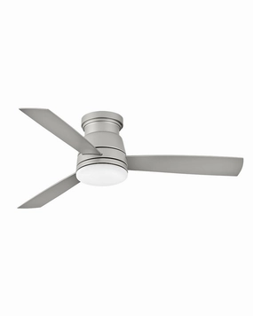Trey 52"Ceiling Fan Brushed Nickel hugger fans for rooms with low ceilings