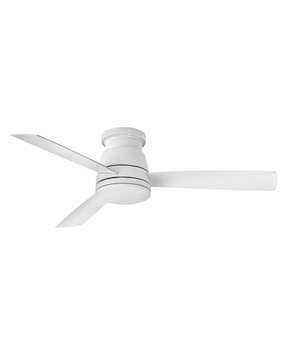 Trey 52"Ceiling Fan Matte White hugger fans for rooms with low ceilings