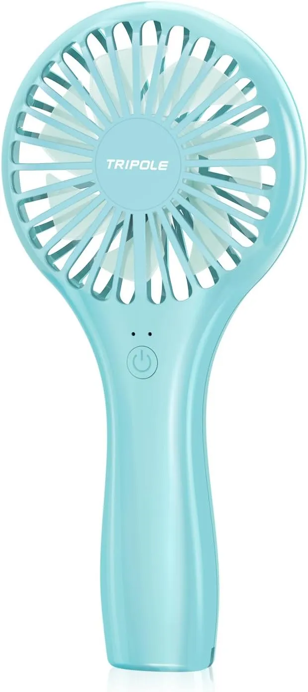 TriPole Mini Handheld Fan Battery Operated Small Personal Portable Fans Speed Adjustable USB Rechargeable Fans Cute Design Powerful Eyelash Fan for Stylish Kids Girls Women Men Indoor Outdoor Travel Mini handheld fan for personal cooling