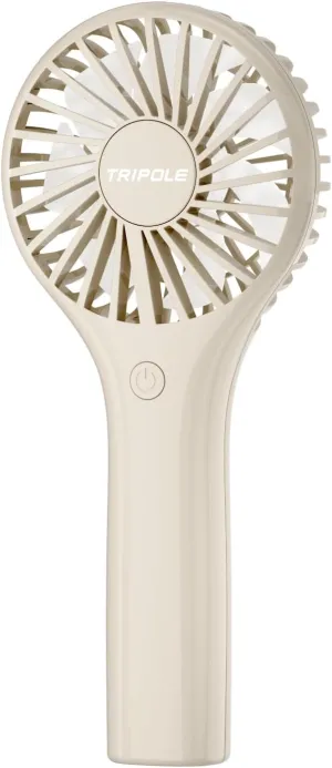TriPole Mini Handheld Fan Portable Personal Fan with 3 Speed, Powerful Little Battery Hand Held Fan for Travel Trip Outdoor Concerts, Cute Small Rechargeable Lash Fan for Makeup Skincare Drying, Beige Mini handheld fan for personal cooling