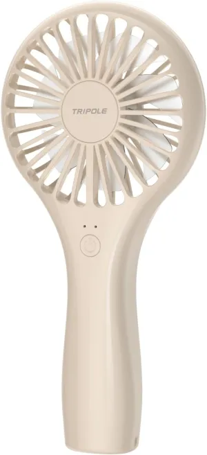 TriPole Mini Portable Fan Powerful Personal Handheld Fans, Battery Operated Rechargeable Fan Speed Adjustable Small Eyelash Fans for Stylish Kids Girls Women Indoor Outdoor Travelling, Beige Mini handheld fan for personal cooling
