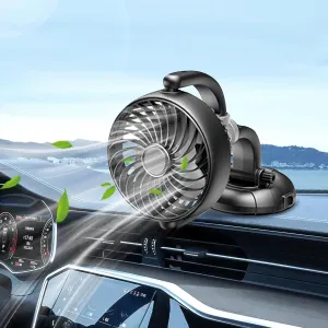 Trustnice Car Fan, Portable USB Cooling Fan with Brushless Motor - Low Noise, 360 Degree Rotation, 3 Speeds Strong Wind, for Car Dashboard, Desk Fan for SUV/RV/Truck/Sedan/Cruise/Office 360-degree rotating fan for home use