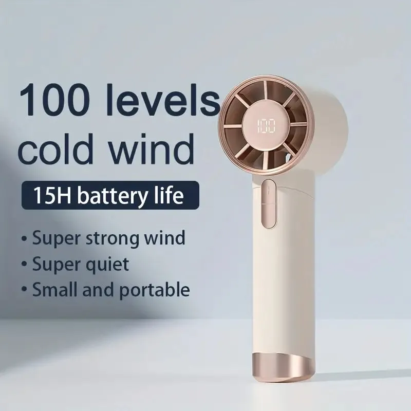 Turbo Handheld Fan  100 Speeds & Rechargeable