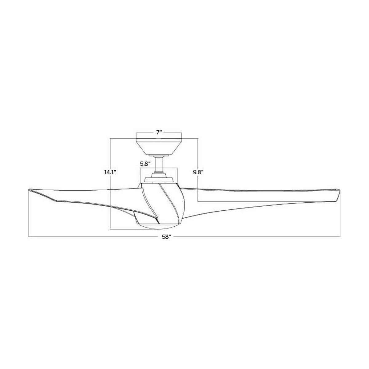 Twirl Indoor/Outdoor 3-Blade Smart Ceiling Fan 58" LED Light Kit and Remote Control