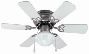 Twister 30"Ceiling Fan Brushed Pewter space-saving huggers with modern style