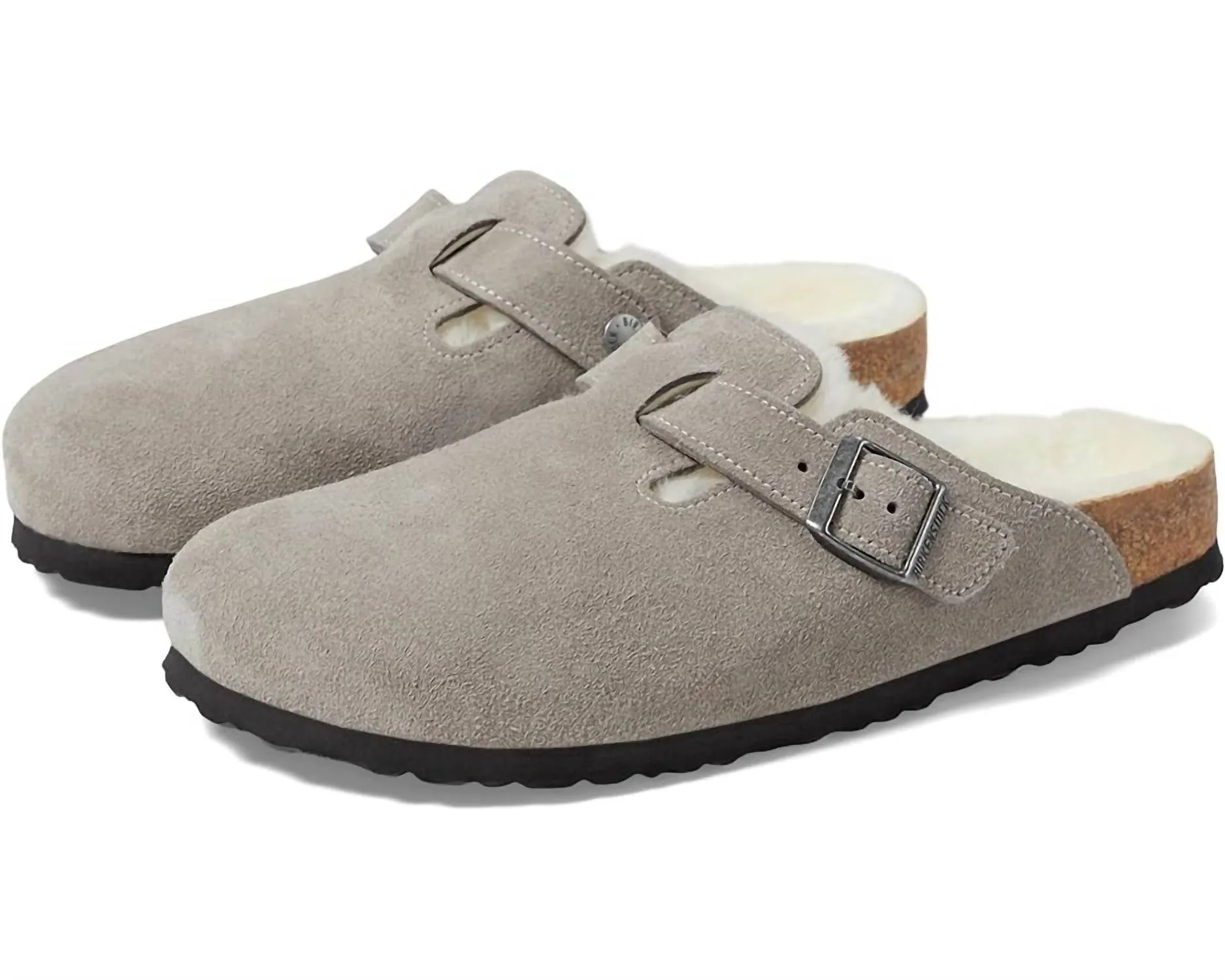 Unisex Boston Shearling Clog (Narrow Width) In Stone Coin