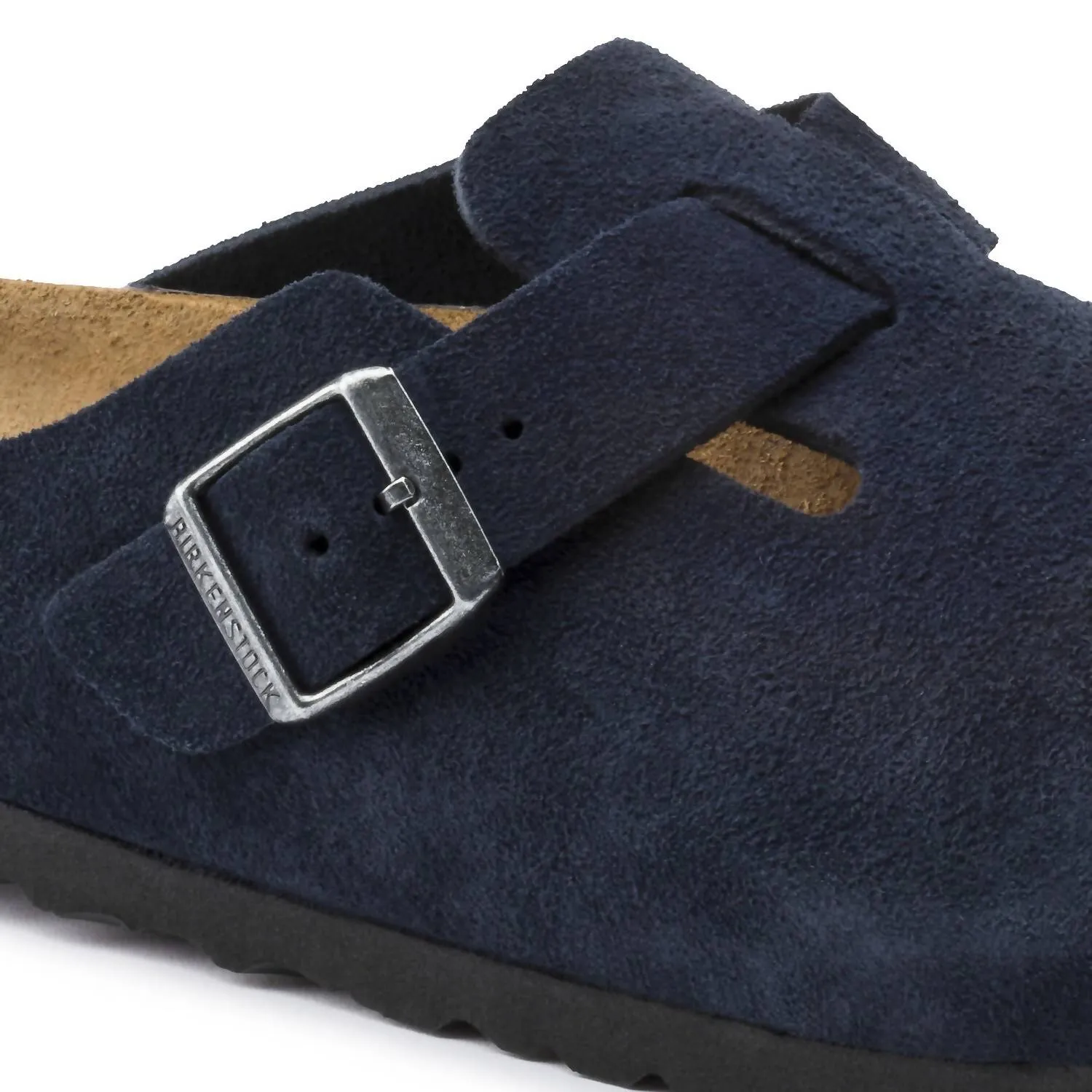 Unisex Boston Suede Leather Soft Footbed Clog Shoes - Regular Fit In Night