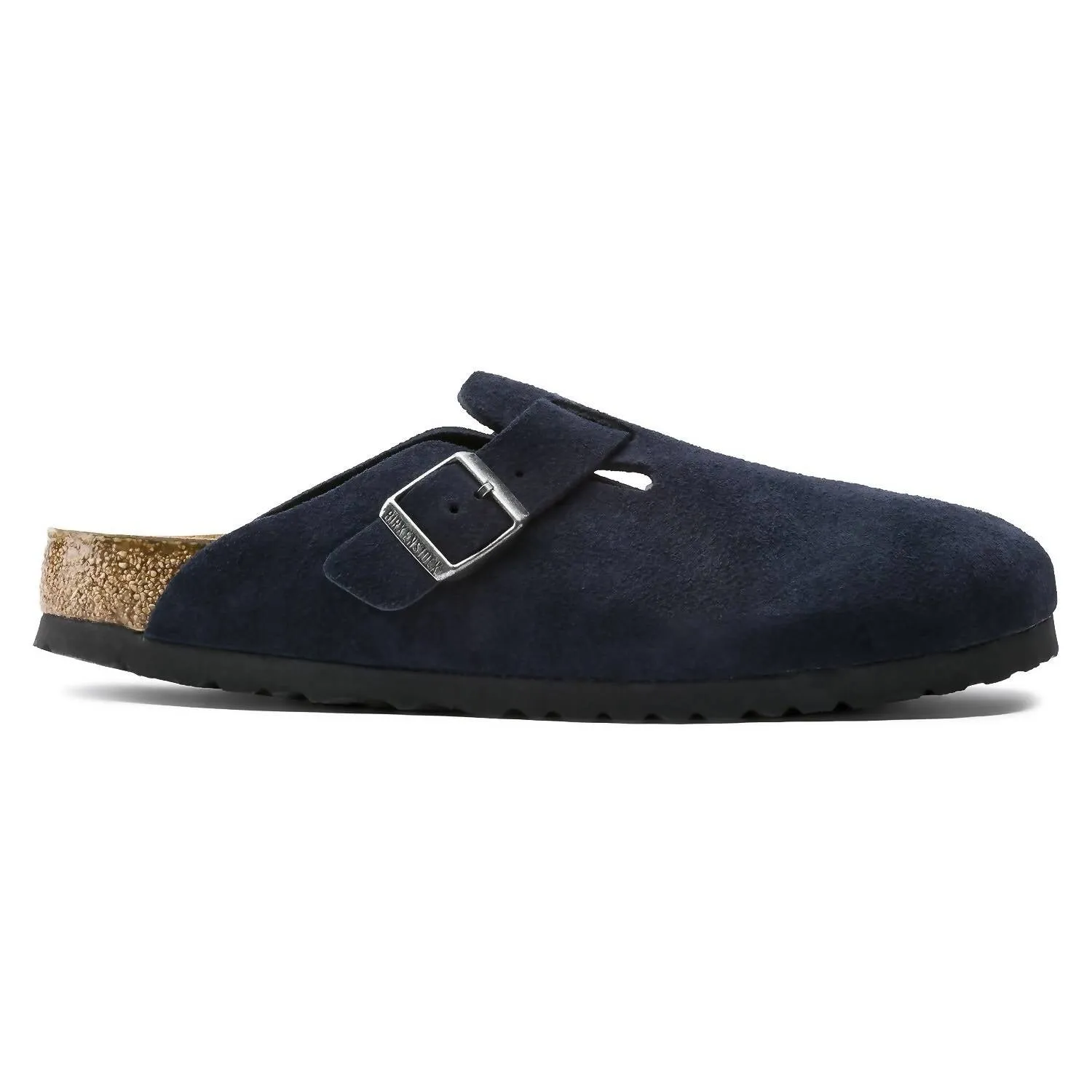 Unisex Boston Suede Leather Soft Footbed Clog Shoes - Regular Fit In Night