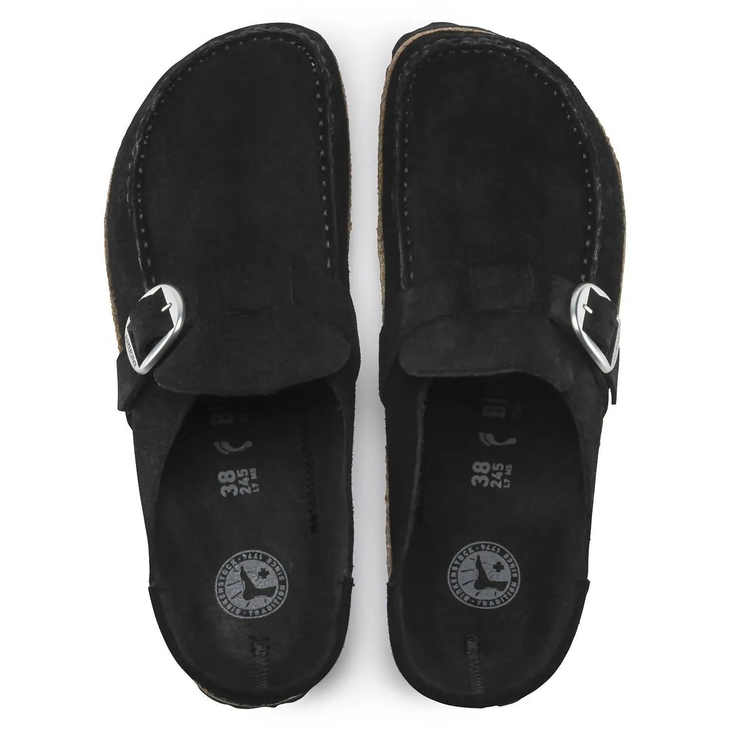 Unisex Buckley Suede Leather Clog - Narrow Width In Black
