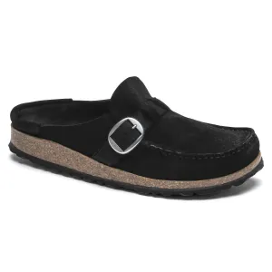 Unisex Buckley Suede Leather Clog - Narrow Width In Black