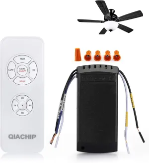 Universal Ceiling Fan Remote Control Kit with Light and Timing, 3-in-1 Ceiling Fan Light for Ceiling Fan Lamp Remote Controller Transmitter and Receiver for Home Office Hotel Restaurant(1-Pack) App-controlled remote fan for convenience