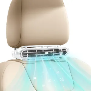 Usb Car Cooling Fans For Backseat, 2025 New Car Fan Kids Baby 3 Speeds Portable Neck Seat Fan, Air Circulation For All Vehicle Jeep Van Rv Truck Rear-mounted fan for childrens safety
