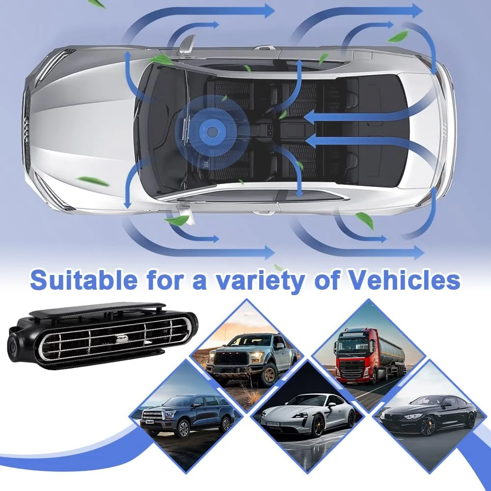 Usb Car Cooling Fans For Backseat, 2025 New Car Fan Kids Baby 3 Speeds Portable Neck Seat Fan, Air Circulation For All Vehicle Jeep Van Truck