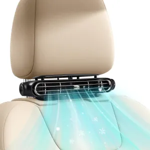 Usb Car Cooling Fans For Backseat, 2025 New Car Fan Kids Baby 3 Speeds Portable Neck Seat Fan, Air Circulation For All Vehicle Jeep Van Truck Rear-mounted fan for childrens safety